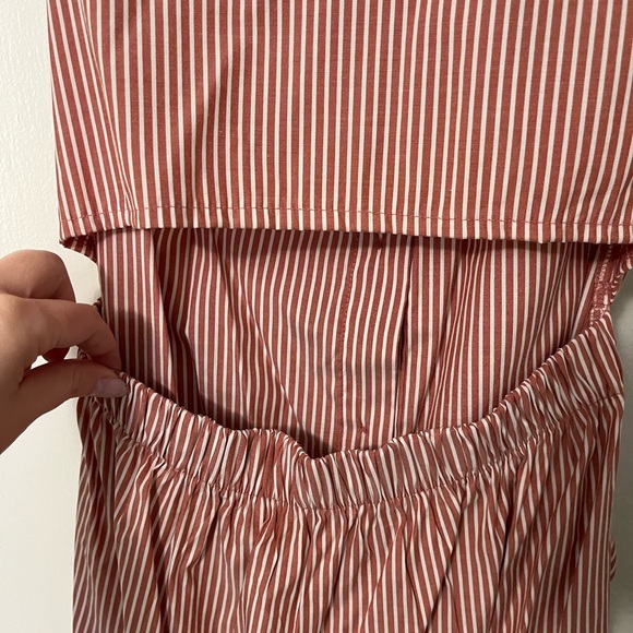 Button down striped midi dress with cutout in the back - Picture 8 of 11